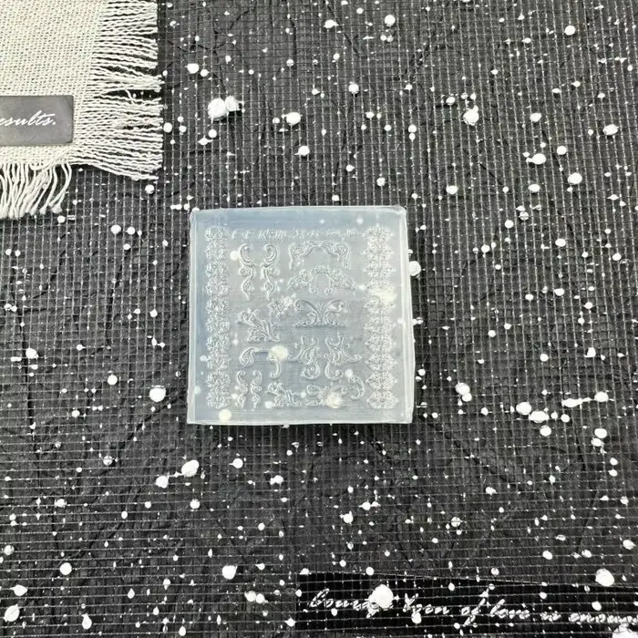 Moules 3D en Silicone pour Nail Art, avec ruban en dentelle, modèles transparents pour décorations a