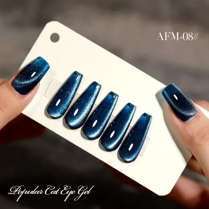 AS 15ml couleur vert menthe chat Gel magnétique vernis à ongles scintillant paillettes Gel