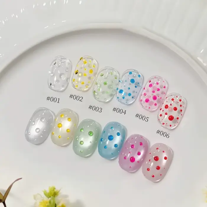 Nouveau Gel de Vernis à Ongles Effet Goutte d'Eau Printemps & Été
