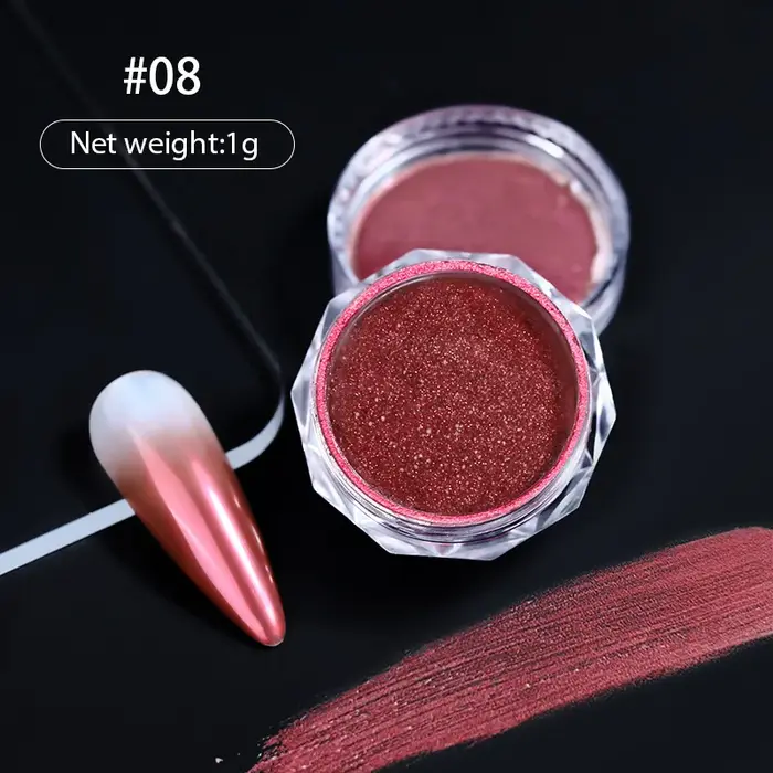 Poudre à ongles opale dorée Super brillante