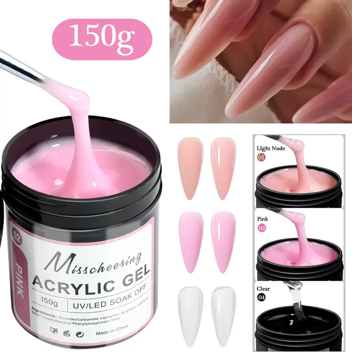 2/3 pots de Gel pour ongles en Poly UV LED durci constructeur ensemble de Gel