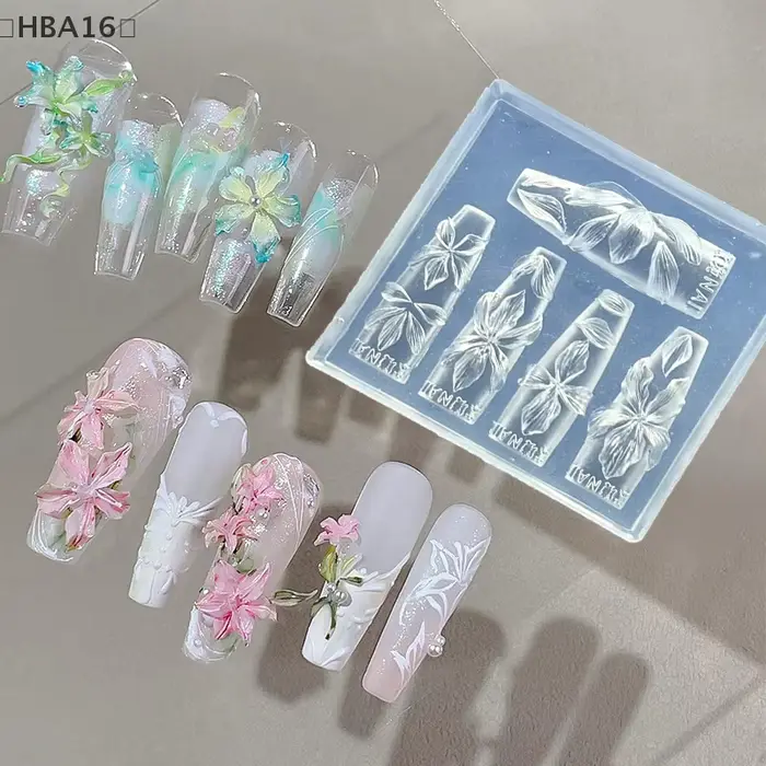 MaveraHBA16 Stampo à ongles fleurs 3D outils
