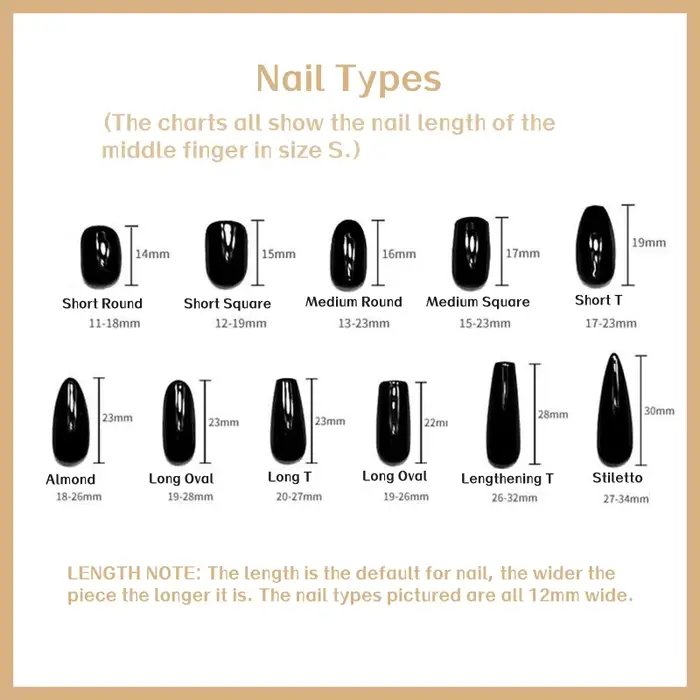 Faux ongles en forme d'amande faits à la main