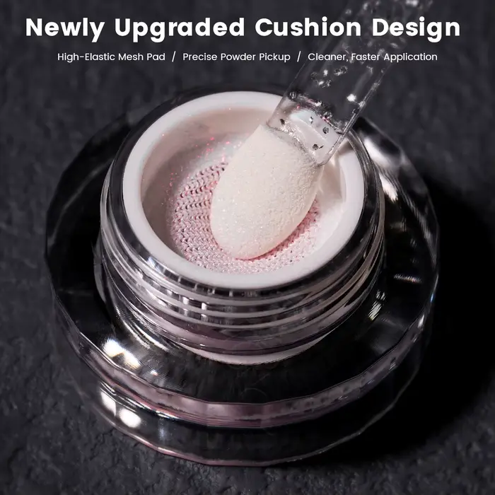 Nouvelle poudre à ongles YOKEFELLOW GleamTap Cushion Aurora Chrome
