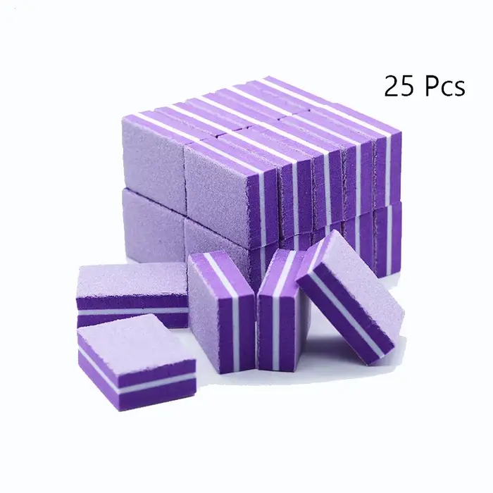 100Pc professionnel Mini tampon d'art des ongles 100/180 papier de verre manucure soin fichier ponça