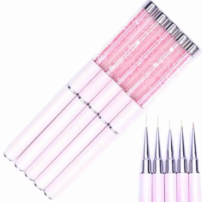 5/7/9/11/13/15mm ongles Art brosse lignes rayure fleur peinture dessin stylo acrylique UV Gel Extension grilles