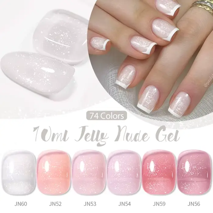 BORN PRETTY Vernis à ongles gel nu transparent gelée 10 ml