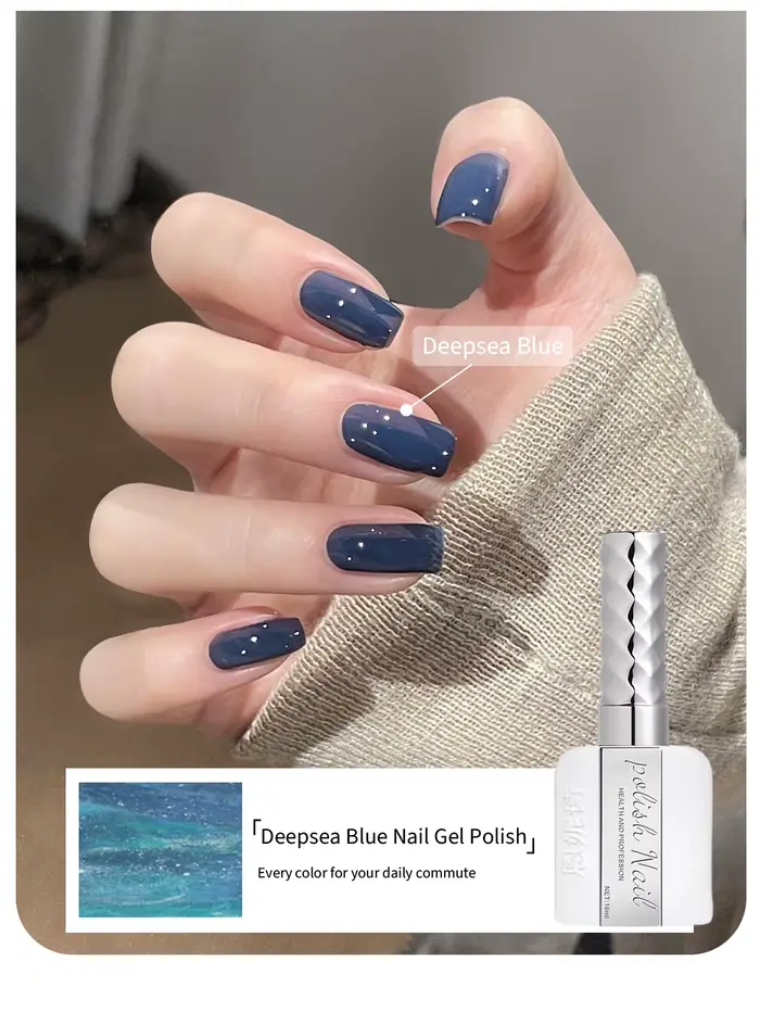 Vernis à ongles Gel de couleur bleu mer, 16ml, Gel UV Semi-Permanent, à tremper l'été, pour Nail Art