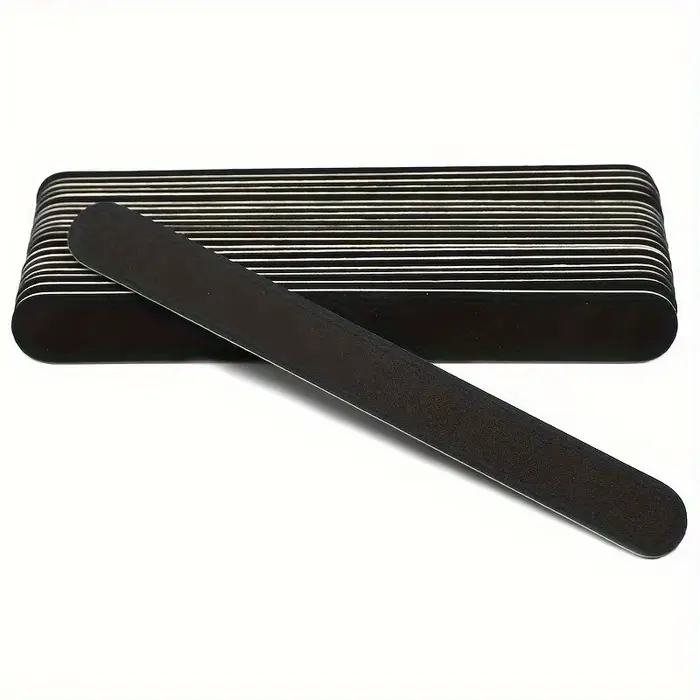 Lime à ongles professionnelle Double face grain 100/180, outil de soin des ongles noir et ongles à d