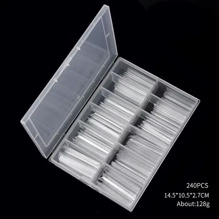 240 pièces/boîte multi-tailles XXL longs faux conseils presse sur ongles acryliques couverture compl