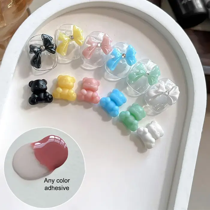 Gel sculpté pour moule à ongles 10g, Gel UV, Colle cristalline translucide, Outil de moulage acrylique 3D, pour salon de manucure et DIY Nail Art