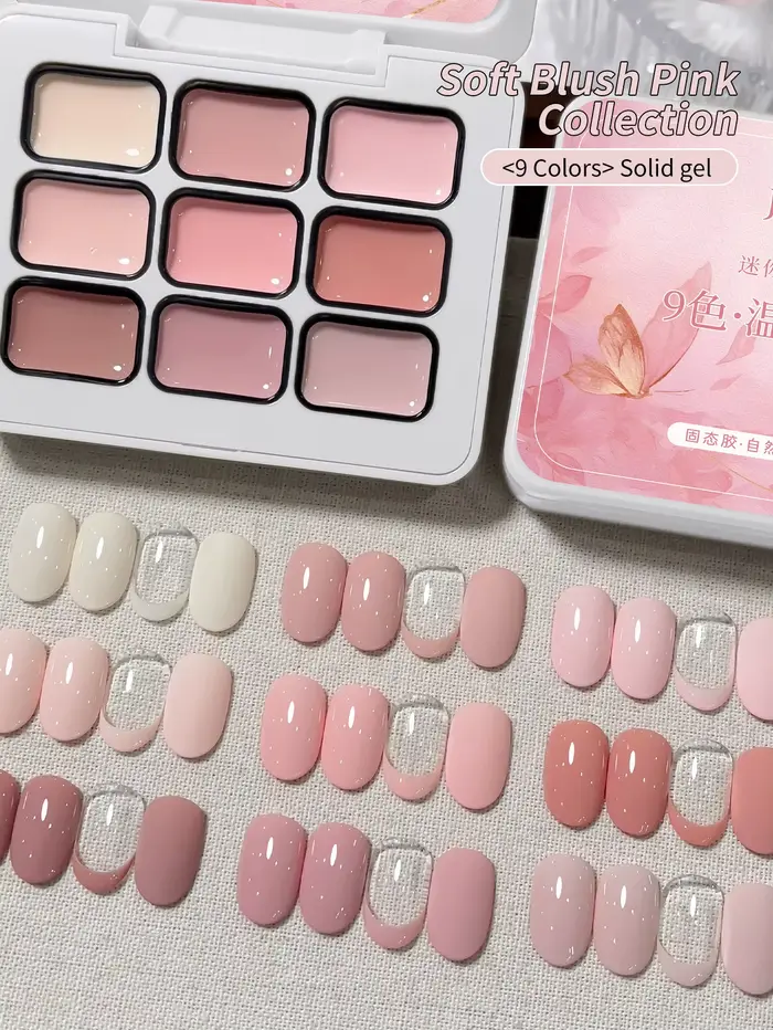 Jillradia – Nouveau Gel Solide 9 Couleurs Populaire pour Ongles