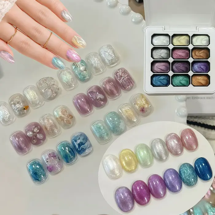 Nouvelle poudre féerique colorée pour nail art