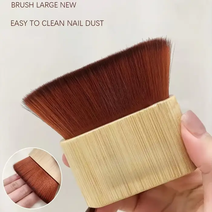 Brosse à poussière pour vernis à ongles - Poils doux et moelleux, adaptée pour une utilisation en salon de manucure et à domicile. Durable et doux pour les ongles.