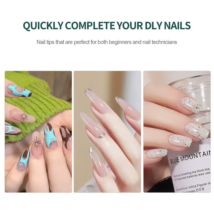 Nailpop – faux ongles épais de qualité professionnelle, Extensions acryliques de qualité Salon, four