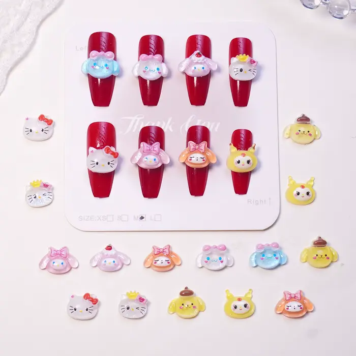 100 pièces/paquet de charmes pour ongles KT Kitty - Art