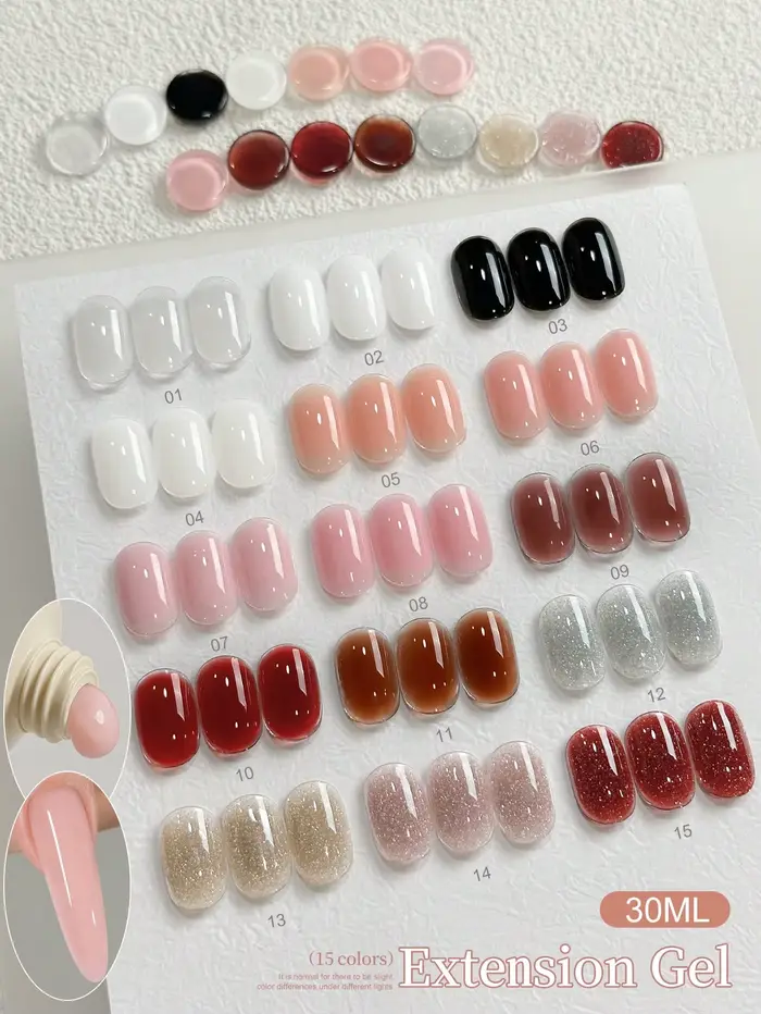 XEIJAYI 30ml Gel de construction solide 18 couleurs au choix pour le renforcement et le modelage