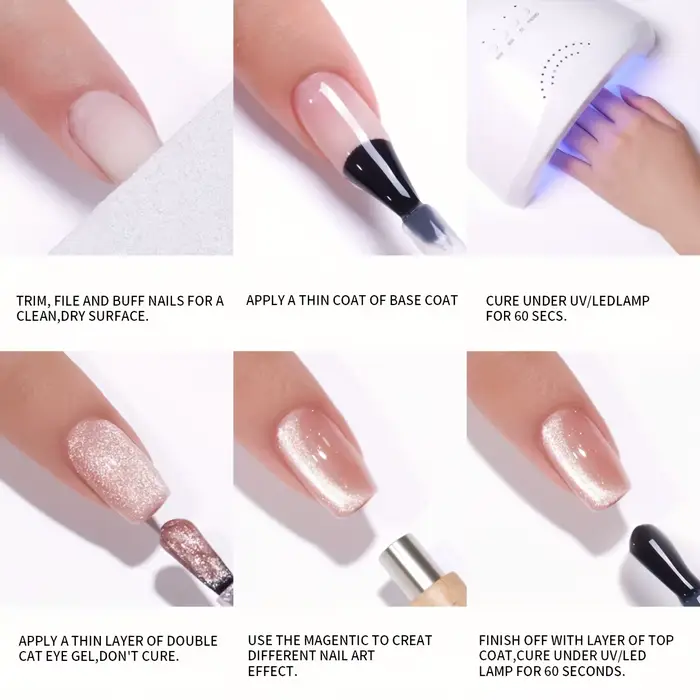 Ensemble de vernis à ongles Gel couleurs rouge et dorées