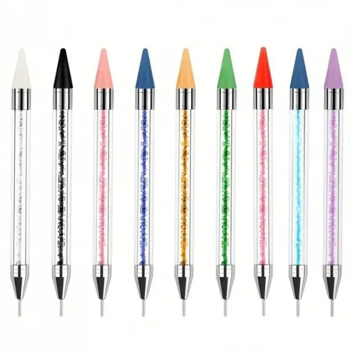 Stylo à points pour sélecteur de strass, pierres précieuses à double extrémité, cristaux, goujons, c