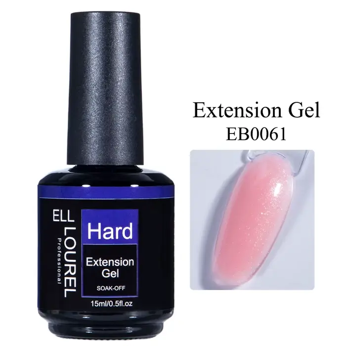 ELL LOUREL Gel à ongles constructeur blanc laiteux pour Extension dans une bouteille 15ML nu rose cl