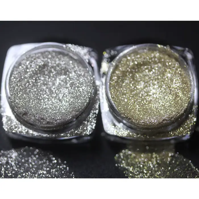 Pigment nacré en gros de la série Ray Shine argenté et doré pour la décoration d'ongles