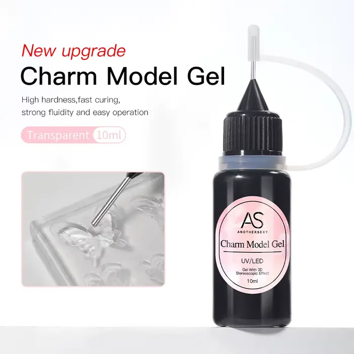 AS 10ml 3D bricolage Design Nail Art Gel vernis à ongles Tpo gratuit clair 3D sans essuyage Sculptur