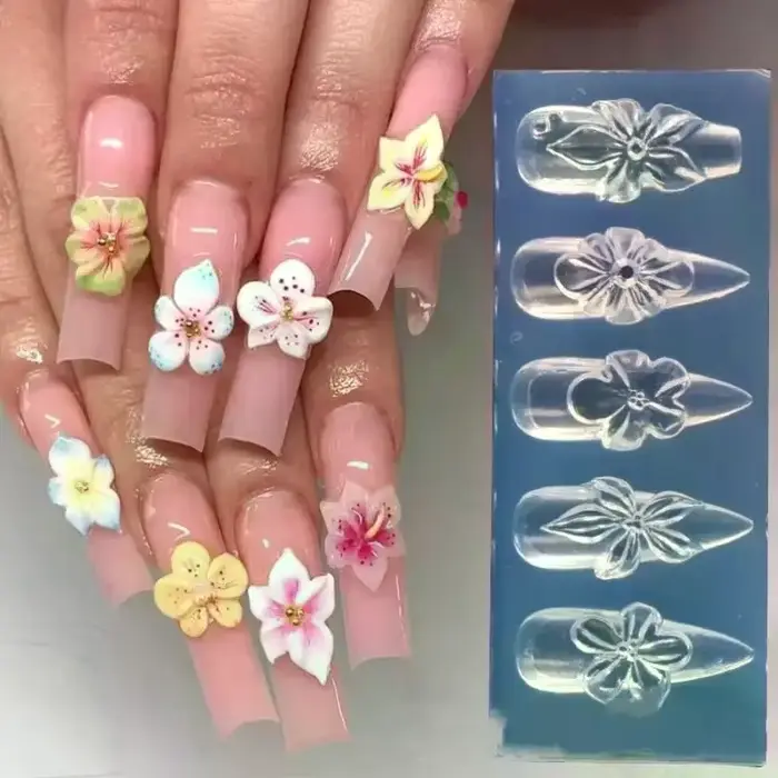 Moule en silicone 3D pour ongles
