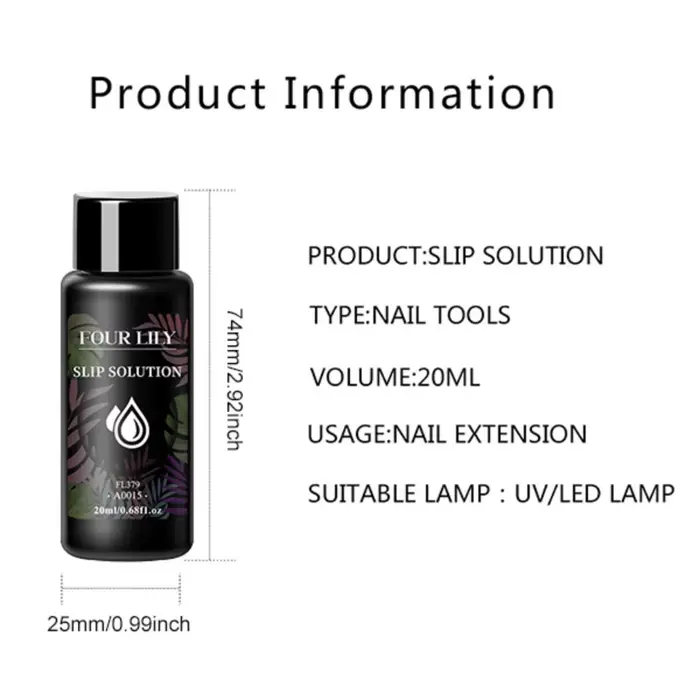 Solution antidérapante liquide pour ongles en acrylique