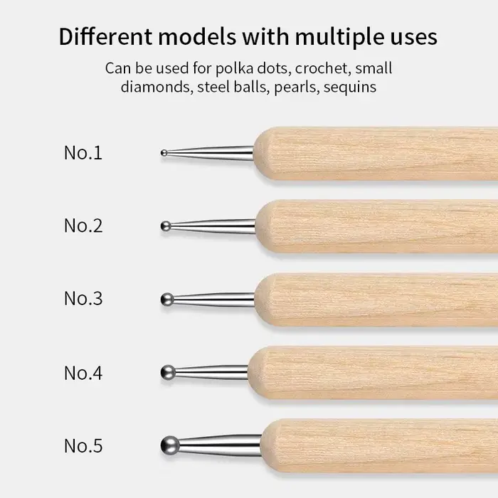 Perceuse à ongles en bois à double tête en acier inoxydable