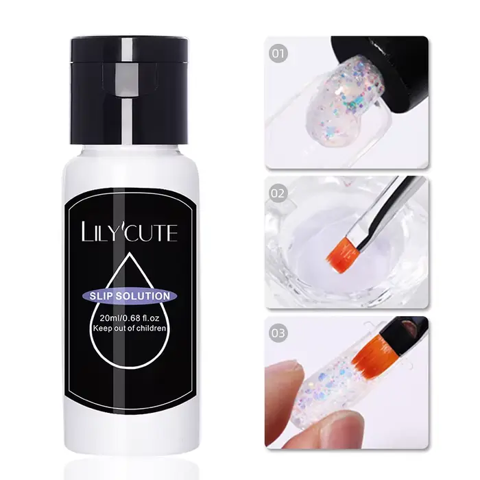 LILYCUTE 7 pièces/ensemble 15ml Gel à ongles à Extension rapide transparent avec Solution antidérapante poussoir