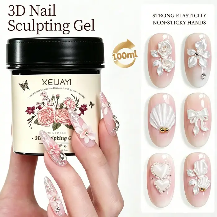 1pc 100ml Gel de sculpture 3D scintillant