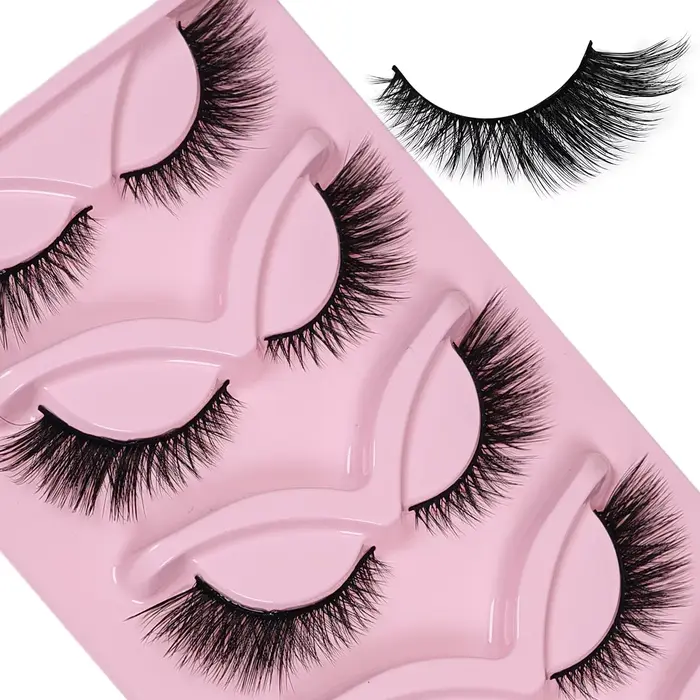 5 paires de cils oeil de chat faux cils vaporeux Extensions de cils oeil de chat moelleux faux cils