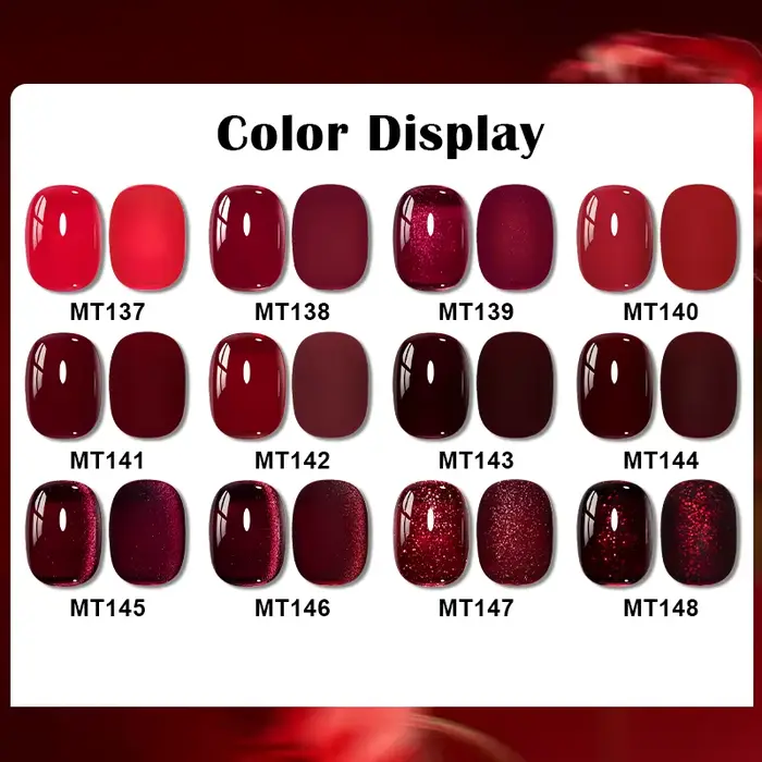Vernis à ongles Gel série rouge cerise