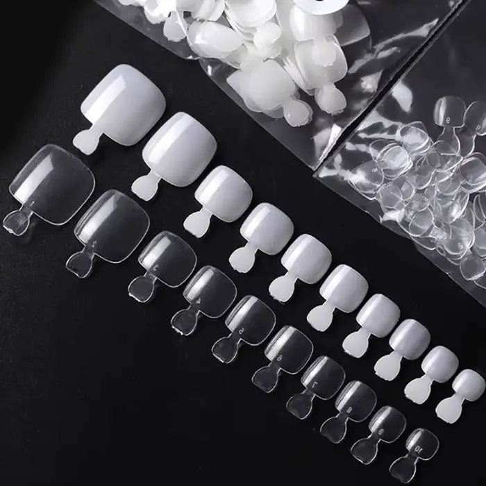 500 faux ongles d'orteils artificiels