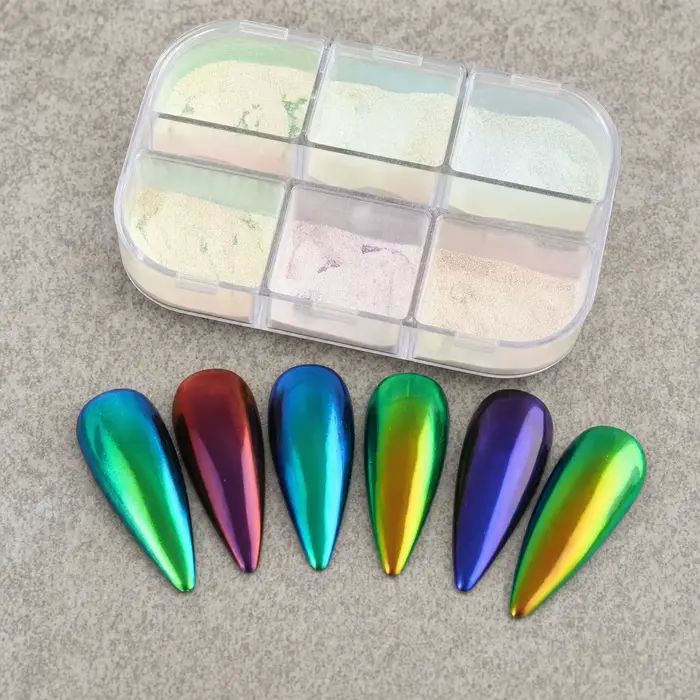 Poudre à ongles effet miroir clair de lune