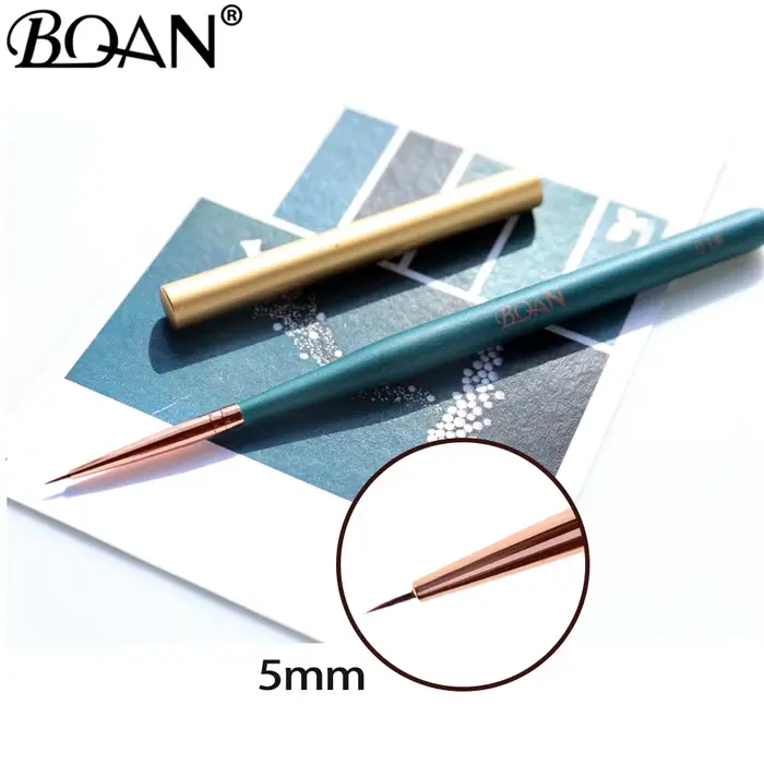 Pinceau de peinture pour nail art BQAN avec capuchon métallique, professionnel, pour gel UV acryliqu
