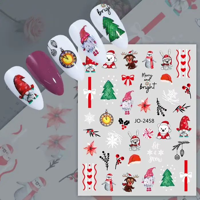 Autocollant de manucure de noël