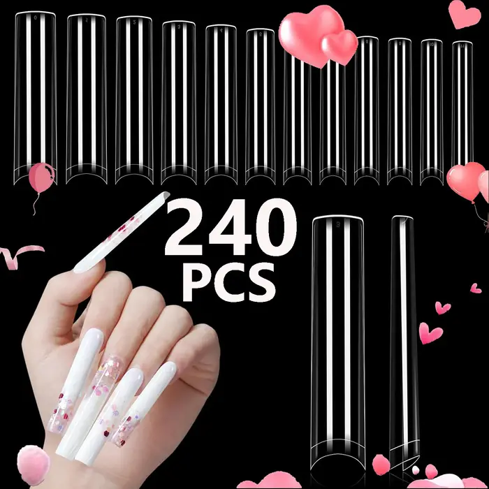 Pointes d'ongles courtes en amande pour gel souple