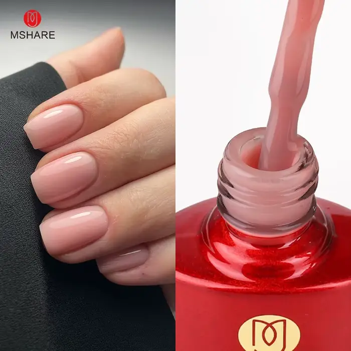 MSHARE Blush rose ombre couleur caoutchouc Base Gel vernis ongles Camouflage