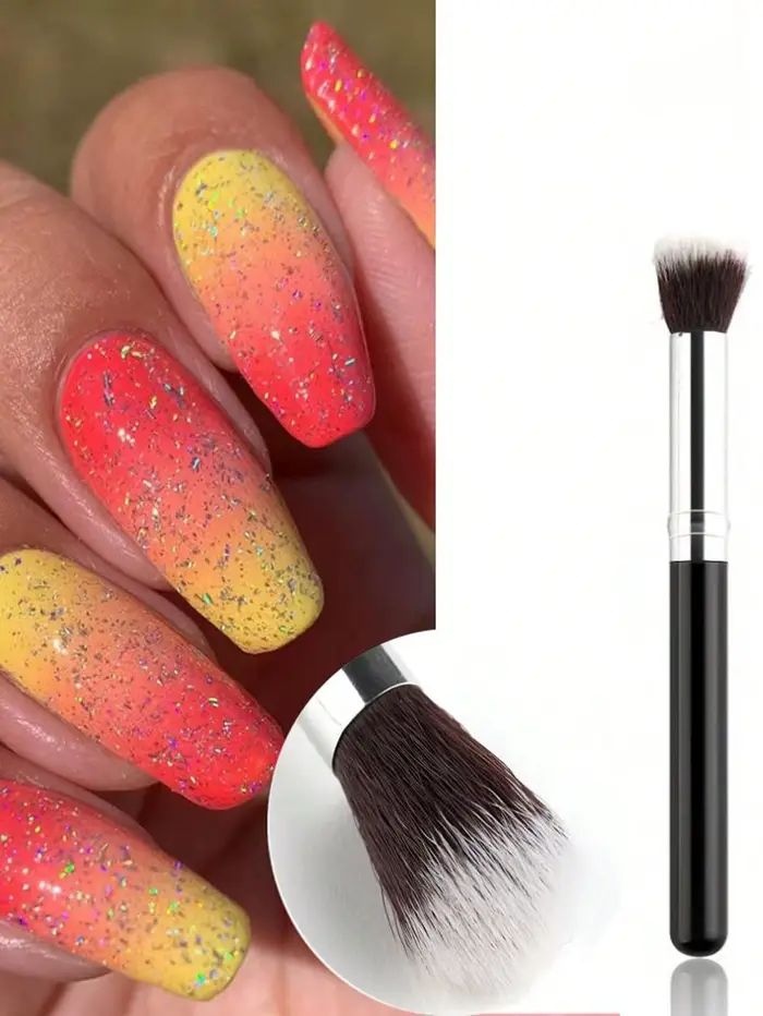 Ensemble de pinceaux pour Nail Art ombré, 2 pièces, ombre à paupières, fond de teint, Blush, pinceau