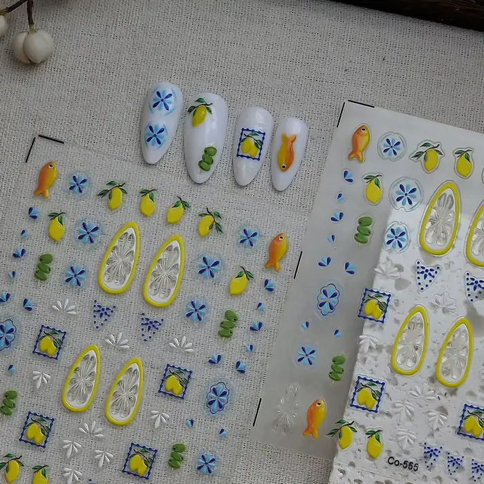 Autocollants pour ongles motif citron