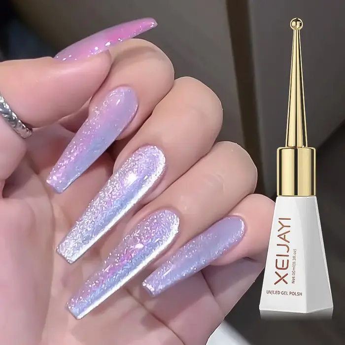 15ml Aurora sirène brillant Gel vernis à ongles paillettes irisée tremper Gel UV