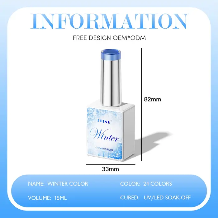 Eleanos bleu Royal hiver 24 pièces Gel vernis à ongles ensemble avec tableau d'affichage semi-permanent