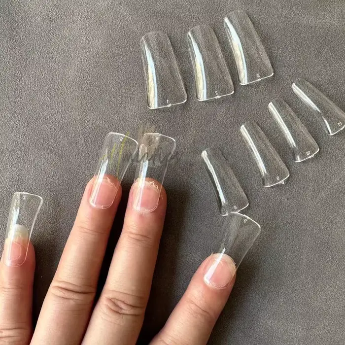 120 pièces pointes d'ongles de canard pour Extension faux ongles en acrylique transparent 12 tailles accessoires et