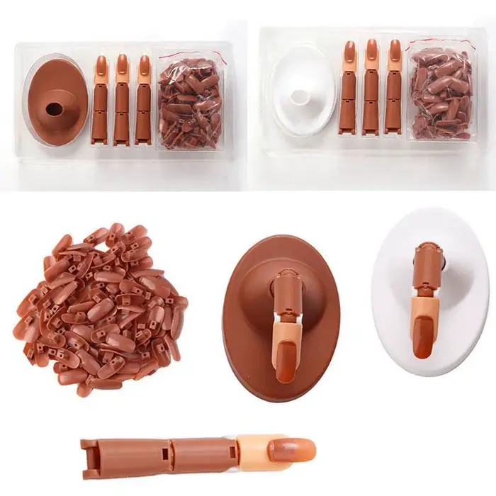 1 Ensemble de Modèles d'Entraînement pour Ongles avec Base et Support de Présentation