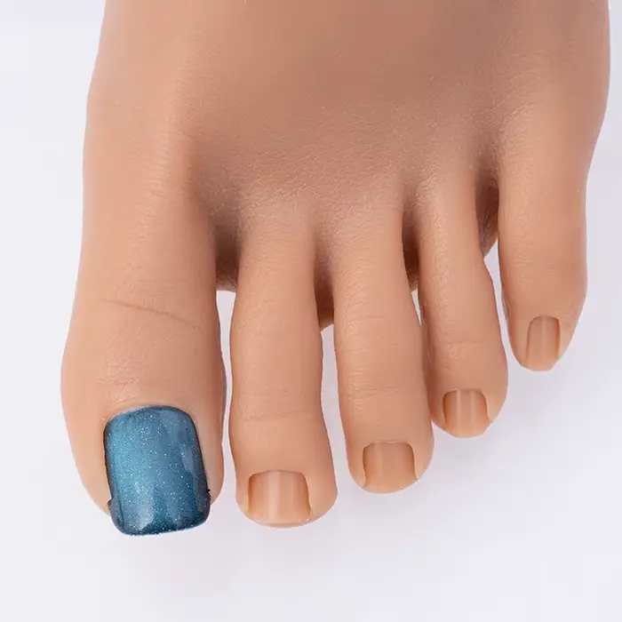 Nail Practice Demi Pied Modèle Silicone Liquide Réaliste Manucure Acrylique Mannequin Pieds Formation Bricolage Art Salon Artistes TGQF-11