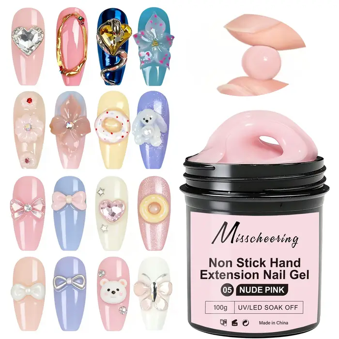 100g blanc clair antiadhésif Extension de main Gel pour ongles 3D façonnage sculpture Nail Art solid