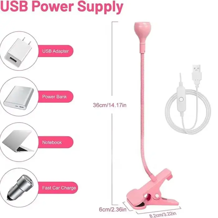 Sèche-ongles lampe UV ultraviolette Mini bureau à clipser Flexible USB Gel durcissement manucure pédicure outils