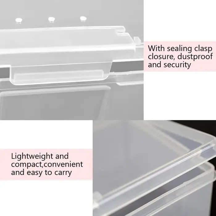 Conteneur de rangement pour Nail Art rose clair, boîte de rangement pour stylos à ongles, brosses et