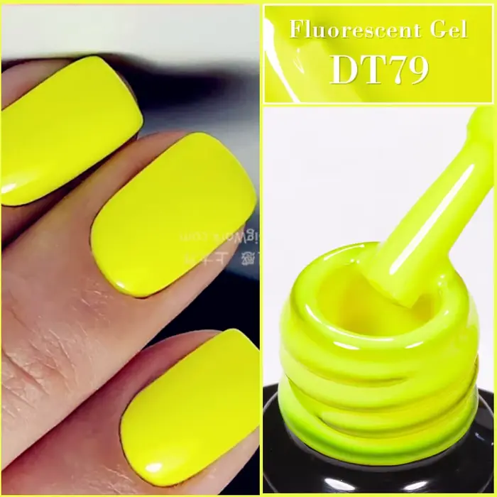 MEET ACROSS 7ml jaune rouge vert Gel Fluorescent Vernis à ongles néon Gel lumineux